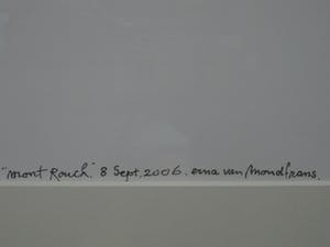 Erna van Mondfrans - Grote Inkt tekening "Frankrijk Mont Rouch Pyreneeën " gesigneerd kopen? Bied vanaf 10!