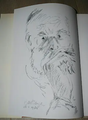 Cees Bantzinger - meisje in café 1974 - tekening met aquarel - mooi ingelijst- incl hardcoverboek kopen? Bied vanaf 100!