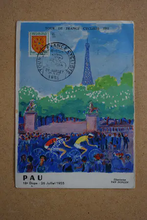 Kees van Dongen - litho - Ansichtkaart - Tour de France -18e etappe Pau kopen? Bied vanaf 30!