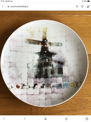 Chris Berens - Kunstbord ,Schoonhoven keramiek, Molen De Dikkert Amstelveen kopen? Bied vanaf 15!