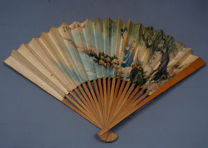 Niet of onleesbaar gesigneerd - oude Chinese hand waaiers kopen? Bied vanaf 1!