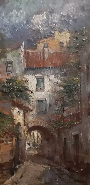 Walter Neuhof - Dorpsstraatje Zuid Limburg kopen? Bied vanaf 65!