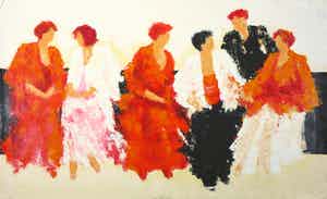 Wil Willemsen - Zeefdruk op geschept papier, Small Talk (Groot) verkocht voor € 50!