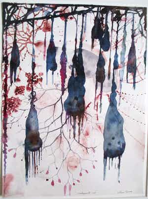 Vittorio Roerade - Aquarel "Monkeyworld" verkocht voor € 80!