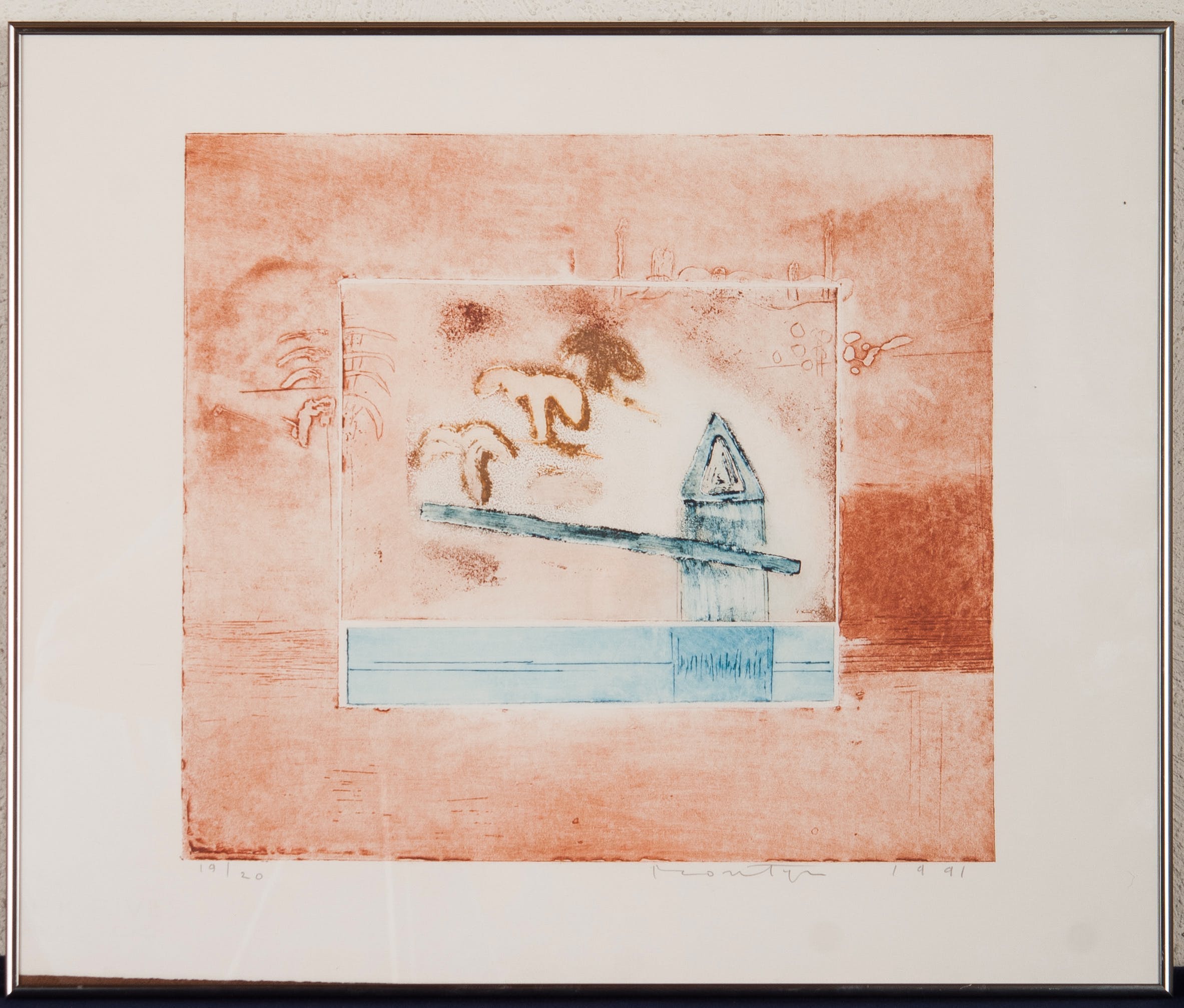 Jan Montyn - Tarakan, Indonesia - Kleurenets op papier - gesigneerd r.o. - oplage 19/20 kopen? Bied vanaf 15!