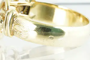 28 - Bijzondere 14 Krt geelgouden unisex  gevlochten ring - gekeurd kopen? Bied vanaf 150!