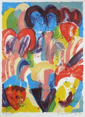 Jan Cremer - Litho, Tulips 01-96 - Ingelijst (Groot) kopen? Bied vanaf 200!