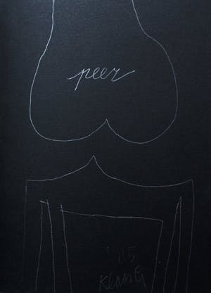 Klaas Gubbels - pen en potloodtekening in boek van galerie Espace + 3 catalogussen kopen? Bied vanaf 99!