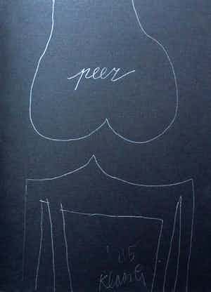 Klaas Gubbels - pen en potloodtekening in boek van galerie Espace + 3 catalogussen verkocht voor € 99!