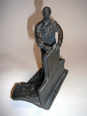 Jaap Hartman - De metselaar -brons, eind 20e eeuw- kopen? Bied vanaf 75!