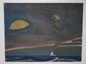 Paul Overhaus - nachtlandschap in maanlicht kopen? Bied vanaf 85!