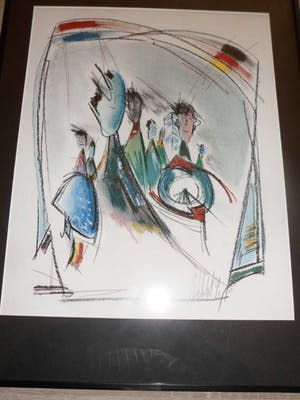 Niet of onleesbaar gesigneerd - Litho. Titel, "Nederland- Duitsland". kopen? Bied vanaf 10!