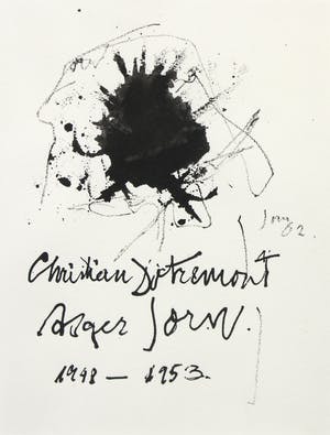 Asger Jorn - Bijzondere tekening in inkt uit La Chevelure des Choses - Ingelijst kopen? Bied vanaf 1!