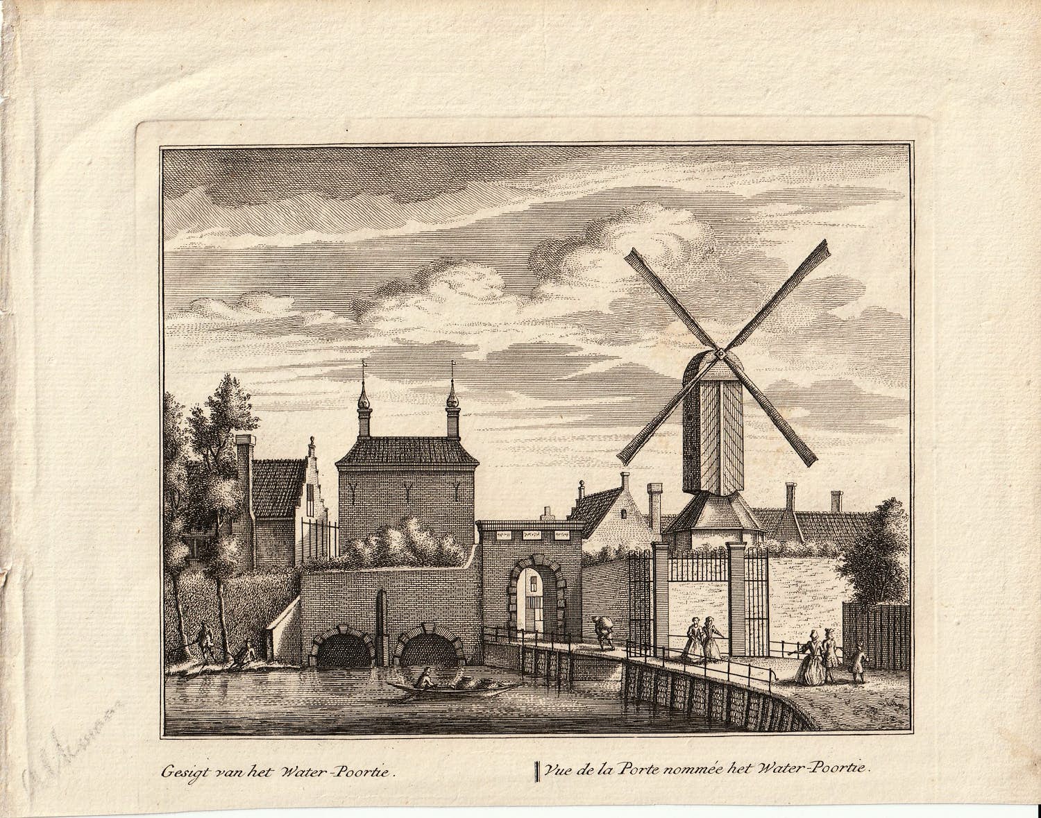 Abraham Rademaker - Gesigt van de Water-poortie verkocht voor € 30!