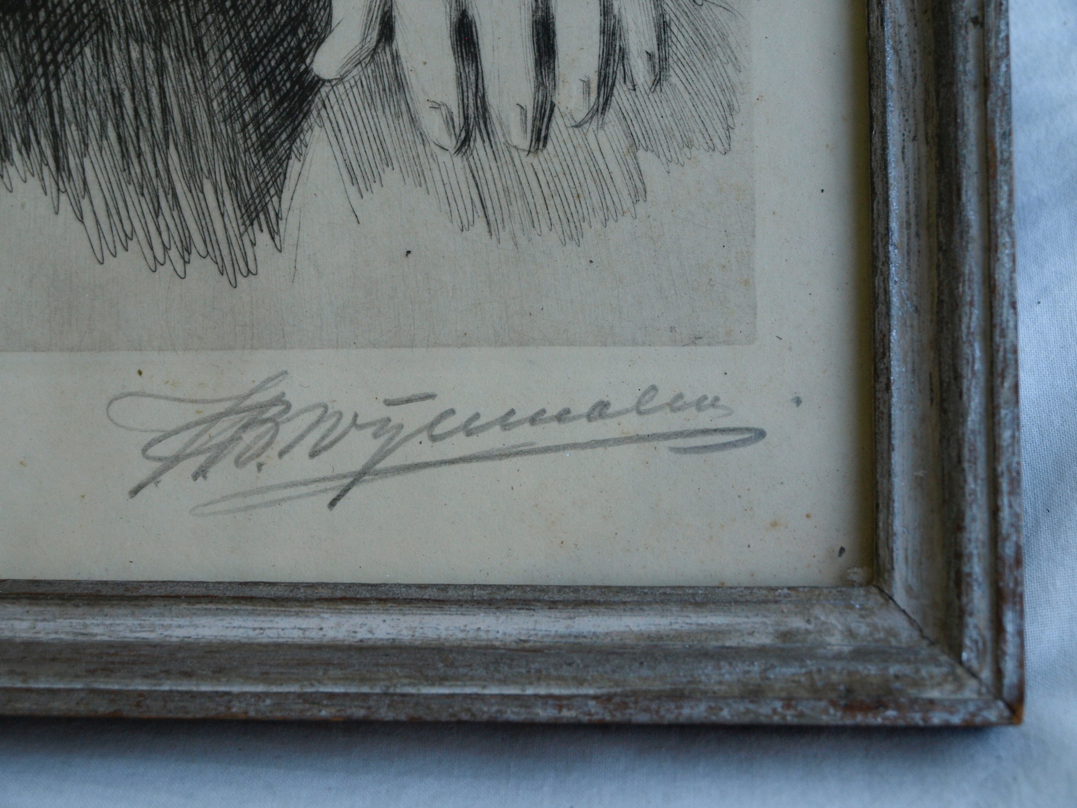 Niet of onleesbaar gesigneerd - Ets , Aet. Suae. LXV – Portret – gesigneerd en ingelijst  kopen? Bied vanaf 1!