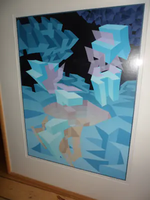 Hans Klaui - Geometrisch abstracte , zeefdruk kopen? Bied vanaf 40!