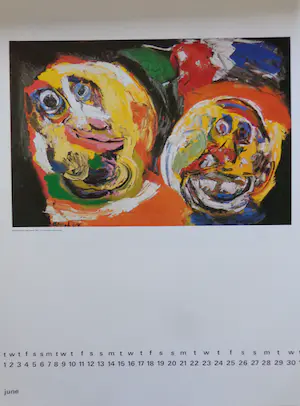 Karel Appel - JAARKALENDER 1976 / 12 KLEUROFFSET / VERZAMELOBJECT kopen? Bied vanaf 1!