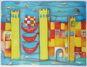 Marianne Aulman - Litho, Atlantis XIV - Ingelijst (Groot) kopen? Bied vanaf 1!