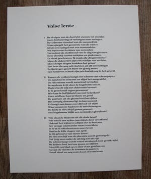 Jan Wolkers - zeefdruk: Lente - 2000 + gedicht kopen? Bied vanaf 225!