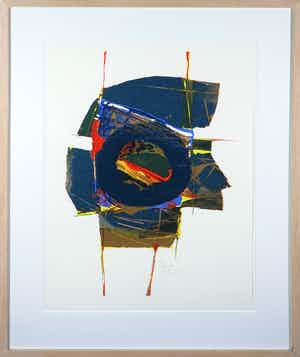 Arty Grimm - Zeefdruk, Zonder titel - Ingelijst verkocht voor € 50!