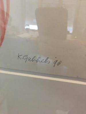 Klaas Gubbels - Uniek werk - Aquarel - Roze kan op tafel kopen? Bied vanaf 675!
