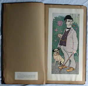 Jo Spier - Ingelijste prent + Albert Hahn : ‘Ben ik dat?’ , 12 litho's met karikaturen kopen? Bied vanaf 50!