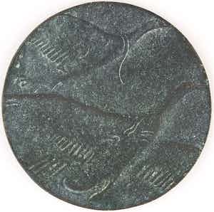 Marianne Letterie - Bronzen penning: Niels Holgersson, 1985 verkocht voor € 90!