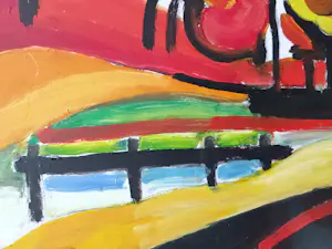 Piet Wiegman (II) - Heuvelachtig landschap met huizen kopen? Bied vanaf 150!