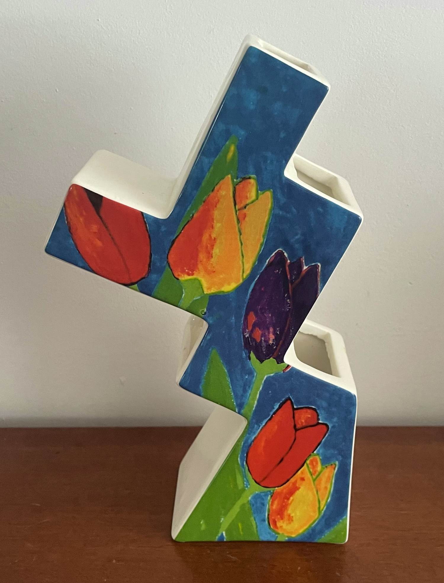 Plateelbakkerij Schoonhoven - Tulpenvaas decor ontwerp Janine Lokhorst kopen? Bied vanaf 35!
