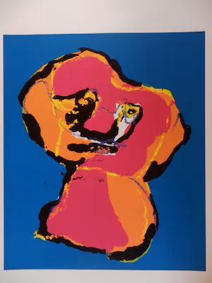 Karel Appel - Kleurenzeefdruk tbv Galerie Nova Spectra uit 1976 ONGESIGNEERD. kaufen? Bieten Sie von 10!