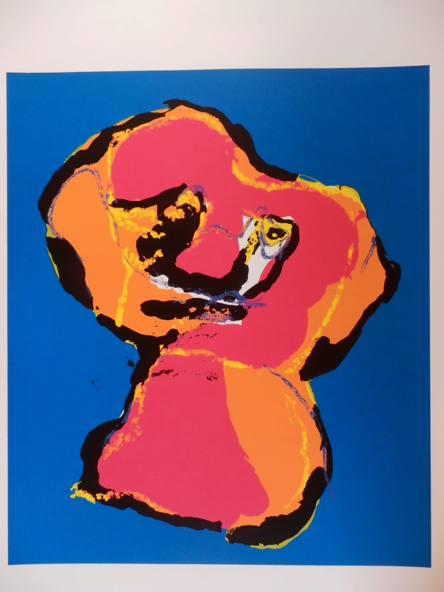 Karel Appel - Kleurenzeefdruk tbv Galerie Nova Spectra uit 1976 ONGESIGNEERD. kopen? Bied vanaf 10!