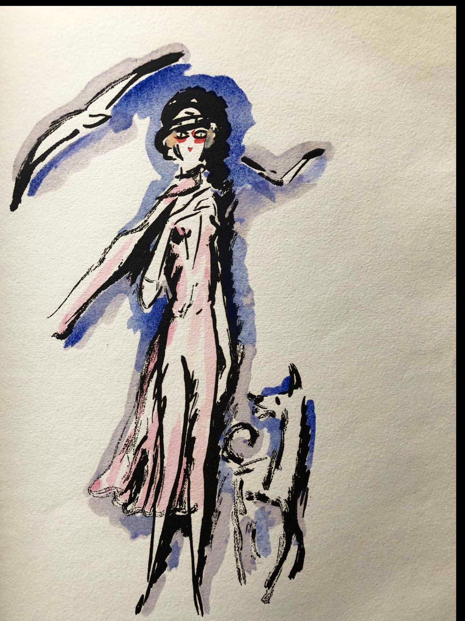 Kees van Dongen - Vrouw met hond verkocht voor € 275!