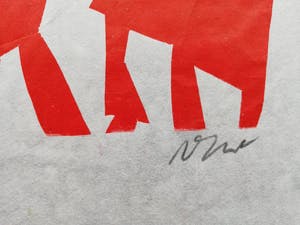 Jan van der Zee - Abstracte linosnede kopen? Bied vanaf 250!