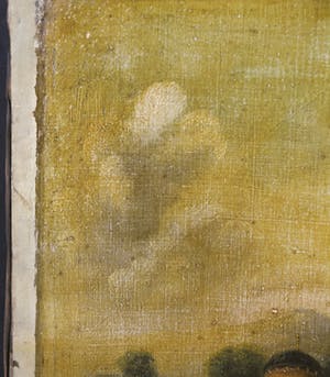 Niet of onleesbaar gesigneerd - Olieverf op doek, Landschap met visser kopen? Bied vanaf 1!