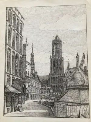 Jan Saenredam - Naar, Pentekening Utrecht kaufen? Bieten Sie von 20!