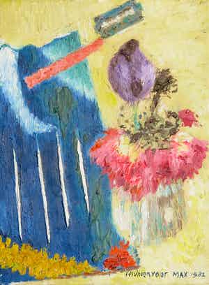 Aat Veldhoen - Olieverf op doek, Zonder titel verkocht voor € 1!