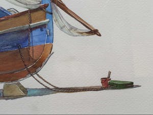 Niet of onleesbaar gesigneerd - Schip na het schilderen kopen? Bied vanaf 1!