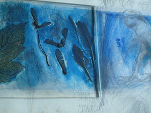 Aart van den IJssel - Gemengde techniek , Mijn Tuin – ingelijst – 1977 kopen? Bied vanaf 50!