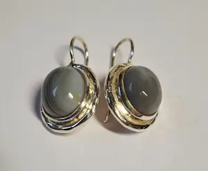 Nieuwe zilveren oorbellen met Botswana Agaat kopen? Bied vanaf 60!