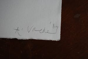 Anton Vrede - Ah-humm - zeefdruk met een tropische voorstelling kopen? Bied vanaf 25!