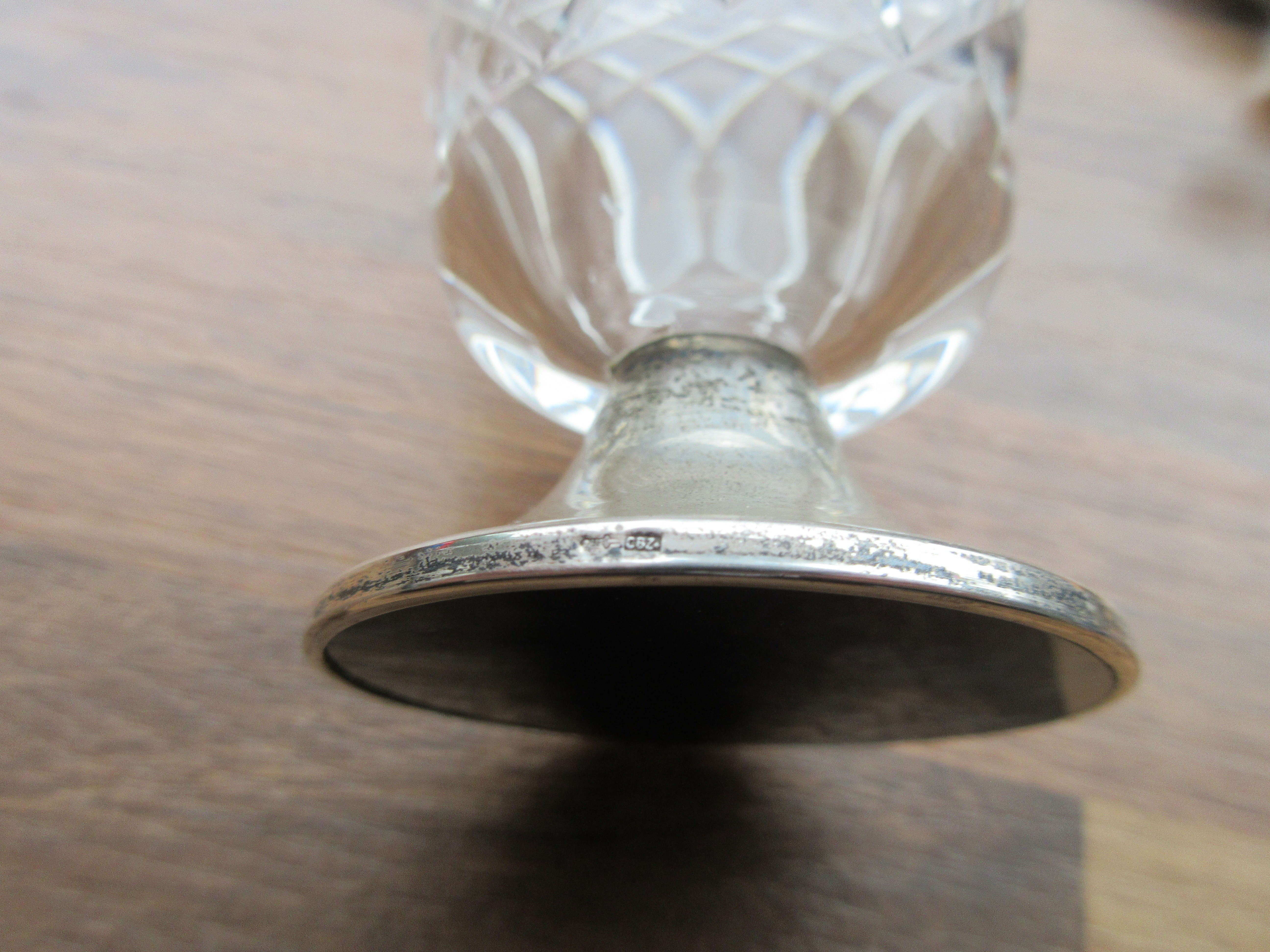 CBZ - Kristallen wijnglas met zilveren voet kopen? Bied vanaf 10!