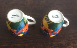 Corneille - Twee zeldzame glazen, twee kopjes kopen? Bied vanaf 17!