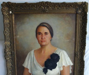 Rudolf Wenghart - Ingelijst olieverf op doek, op paneel (marouflé), “Portret” – 1938 – 100 x 80 kopen? Bied vanaf 1!