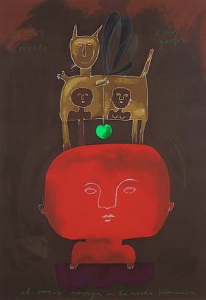 Wouter Stips - Zeefdruk, La rève d'un garçon - Ingelijst kopen? Bied vanaf 1!