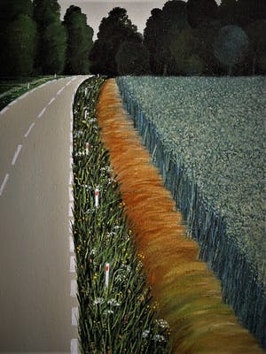 Erna van Mondfrans - Fraai verstild realistisch olieverf "Huis in de Provence Frankrijk" gesigneerd kopen? Bied vanaf 80!