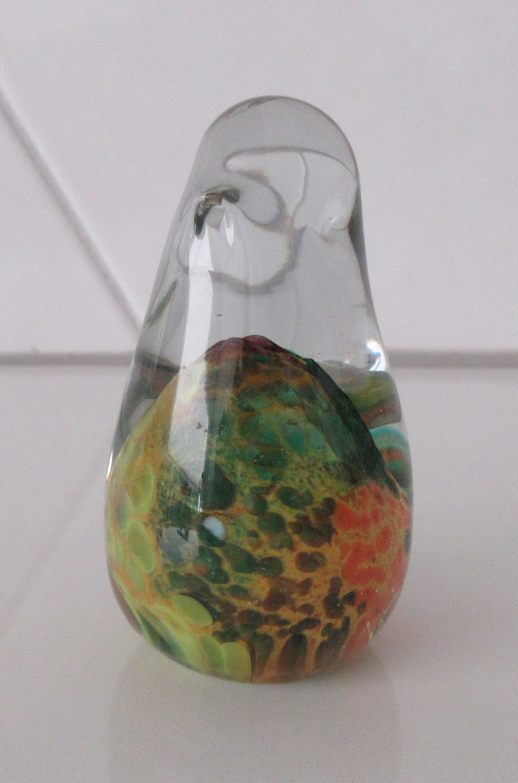 Mdina kunstglas - Gekleurde glazen presse papier vogel kopen? Bied vanaf 9!