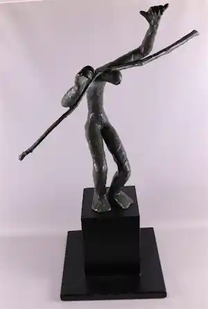 Jitse Sikkema - Bronzen sculptuur: Butoh II - Japanse danser vendu pour 1000€ !
