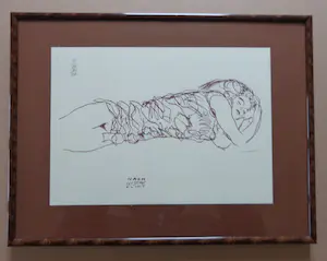 Geert Jan Jansen - NAAKTE VROUW / NACH GUSTAV KLIMT / KLEURLITHO / 31x41cm / KADER / SIG kopen? Bied vanaf 25!