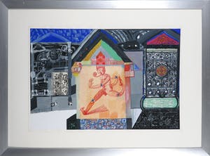 Anton Constantin Sevtov - Gemengde techniek op papier, Zonder titel - Ingelijst kopen? Bied vanaf 1!