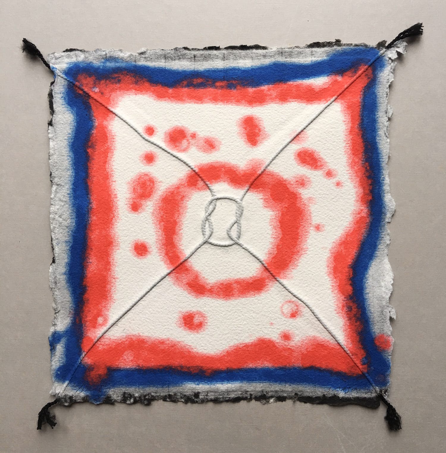 Shinkichi Tajiri - aquagravure ’Knoop’ - minimalistisch en kleurrijk - 1993- oplage 35 kopen? Bied vanaf 375!